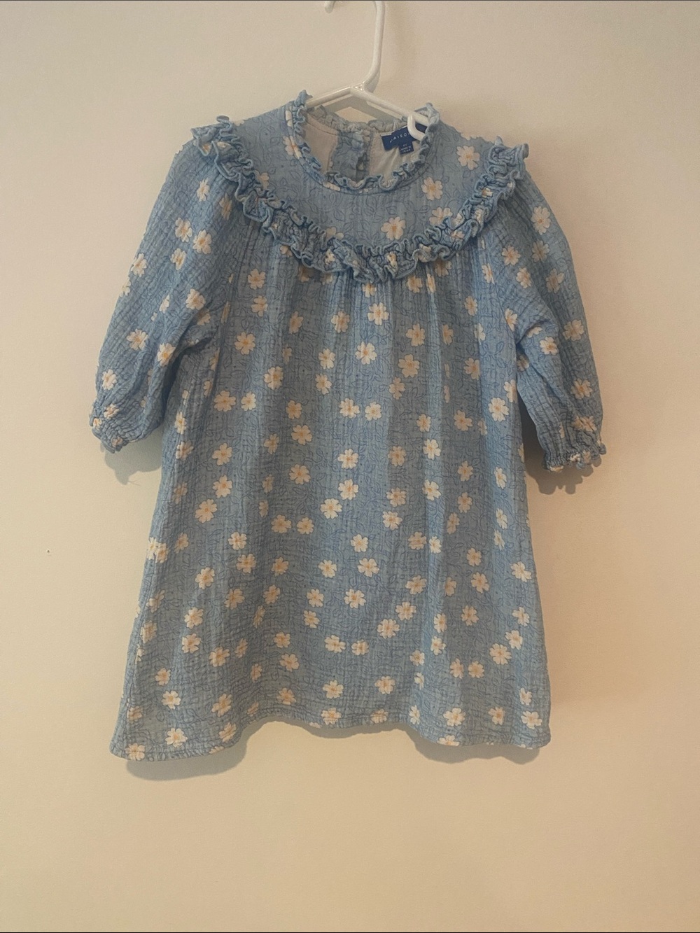 Double lined cotton gauze floral dress